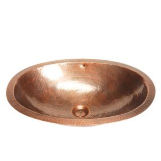 Belle Foret Medium Oval Bathroom Sink in Weathered Copper