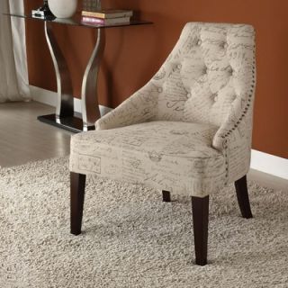 Armen Living Devonshire Vintage French Fabric Chair   LC2095VIFR