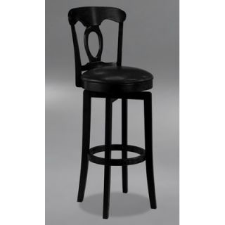 Hillsdale Corsica 24.5 Swivel Counter Stool with Vinyl Seat in Black