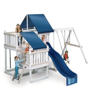 Kidwise Congo Monkey Playsystem #2 with Swing Beam in White / Sand