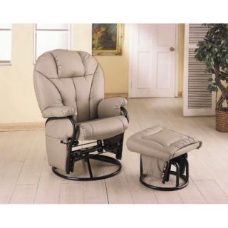 Dutailier 218 Liverpool Glider with Open Base and Ottoman