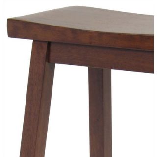 Winsome Saddle Seat 24 Counter Stool in Walnut
