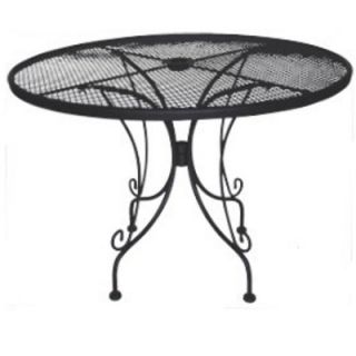 DC America Charleston Wrought Iron Dining Table with Umbrella Holder
