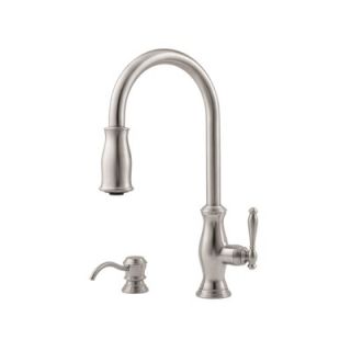 Price Pfister Hanover One Handle Widespread Kitchen Faucet with Soap