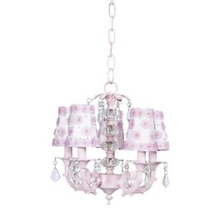 Jubilee Collection Stacked Glass Ball 5 Light Chandelier with Petal