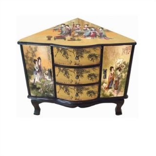 Oriental Furniture Enchanted Ladies Corner Cabinet   FUZEBX8 2259