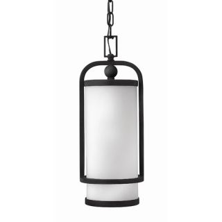 Carlyle One Outdoor Hanging Lantern in Museum Black with Energy Saving