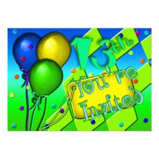 birthday party invitations for twins
 on Balloons and Cake Birthday Party Invitations for Twins