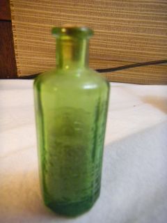 Green Miniature Indian Vegetable Jaundice Bitters Bottle with Cork 3