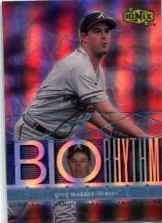 Greg Maddux 1999 UD Ionix Biorhythm Baseball Insert Card #B12 Atlanta