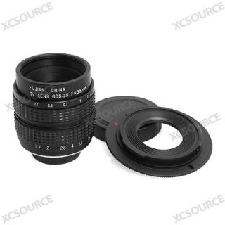 35mm f/1.7 CCTV Lens C Mount Adapter + 2 Macro Ring For Sony NEX 5N F3