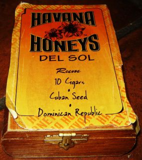 HAVANA HONEYS DEL SOL CUBAN SEED DOMINICAN REPUBLIC WOOD CIGAR BOX