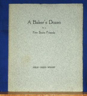C1910 Bakers Dozen Philip Green Wright Poetry