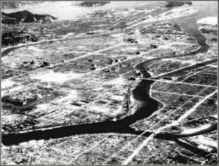 Photo Hiroshima Aerial Ground Zero at The Aioi Bridge
