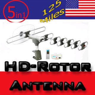 Digital VHF UHF FM Outdoor HDTV HD Rotor TV Antenna 105