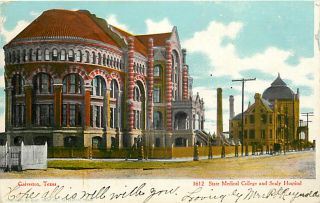 TX Galveston State Medical College Sealy Hospital mailed 1907 K35961