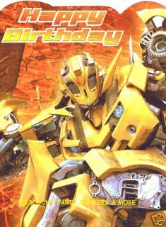 Transformers Bumblebee Happy Birthday Greeting Card