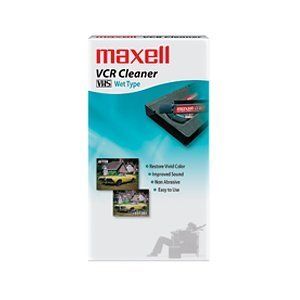 Maxell 290038 VP 200 VHS Wet Head Cleaner VP200 Cleaning Tape for VCR