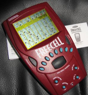 FREECELL HANDHELD ELECTRONIC solitaire GAME RADICA +INSTRUCTION MANUAL