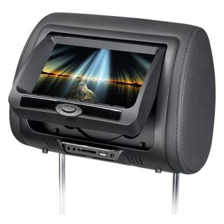 Pair Black Headrest DVD Player 7InchLCD CAR MONITOR 2 DVD PLAYER With