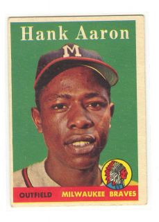 1958 Topps Hank Aaron Card 30