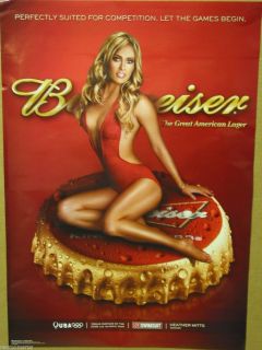 BUDWEISER HEATHER MITTS POSTER