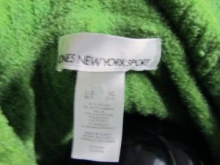 Jones New York Sport Grasshopper Green Cowl Neck Stretchy Sweater Top