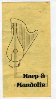 harp mandolin menu bayside new york1970 s