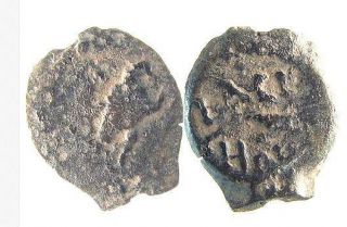 Herod I Eagle Bold First Jewish Graven Image Coin Hendin 1190