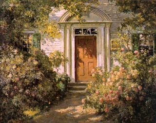 Abbott Fuller Graves Grandmothers Doorway Oil Painting Repro