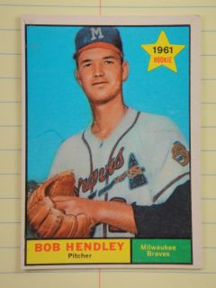  1961 Topps Bob Hendley RC 372