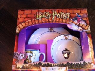 RARE Harry Potter 3 Piece Set China Plate Bowl Mug
