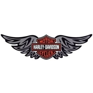 Harley Davidson Straight Wing Silver Decal 3 sizes to choose from