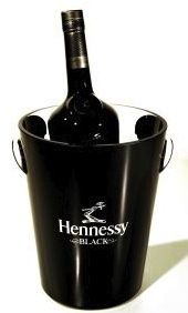Hennessy Black Ice Bucket with 1 Liter Bottle and Signature Dog Tag