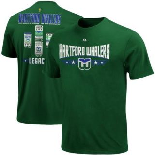 Majestic Hartford Whalers Hockey Tickets T Shirt Green