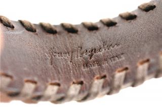 Henry Beguelin Brown Alligator 2 3 4 Bangle Cuff Bracelet EX