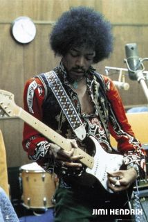 Jimi Hendrix Poster Studio with Fender Stratocaster New