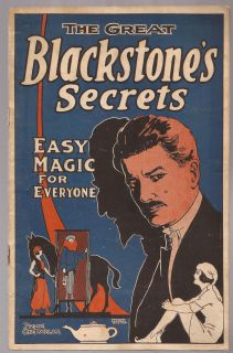 The Great Blackstones Secrets Harry Blackstone Signed with Broadside