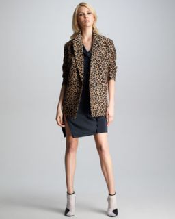 46VM 3.1 Phillip Lim Leopard Print Jacket & Twisted Placket Dress