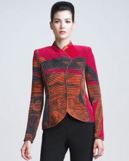Giorgio Armani Striped Jacquard Ottoman Jacket   Neiman Marcus