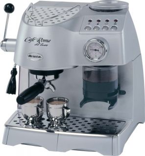  Cafe Roma Deluxe Espresso Cappuccino Maker w Built in Grinder
