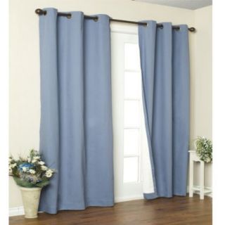 New Thermal Insulated Grommet Top Drapes 80x84 Blue 