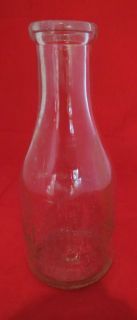 Glass Milk Bottle Marked The Maplehurst Dairyw Maple Leaf Impression