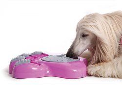 Aikiou Interactive Puzzle Dog Food Bowl Feeder Pink