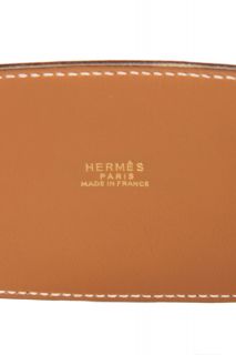 Hermes Size 28 Ladies 4 Station Belt in Light Brown Leather Buckle