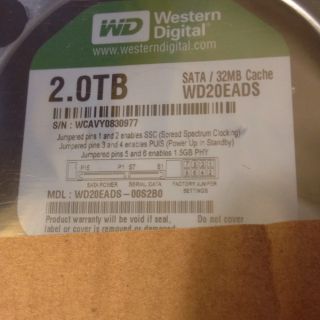 Western Digital Caviar Green 2 TB Internal 7200 RPM 3 5 WD20EADS Hard