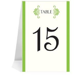 Wedding Table Number Cards   Greek Twin Palm Set #1 Thru