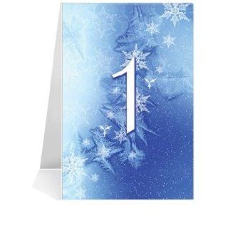 Wedding Table Number Cards   Snowflake Midnight Desire #1