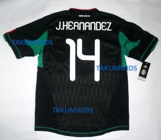 2010 Mexico WC14 Hernandez Chicharito Black Away Jersey
