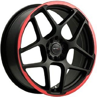 Drifz Monoblock 17x7.5 Black Red Wheel / Rim 4x100 & 4x4.5 with a 42mm